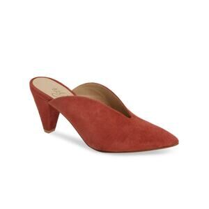 42 GOLD Brand Overcome Mule Heels In Tobacco Suede, Pink, Heels Women's Size 6.5